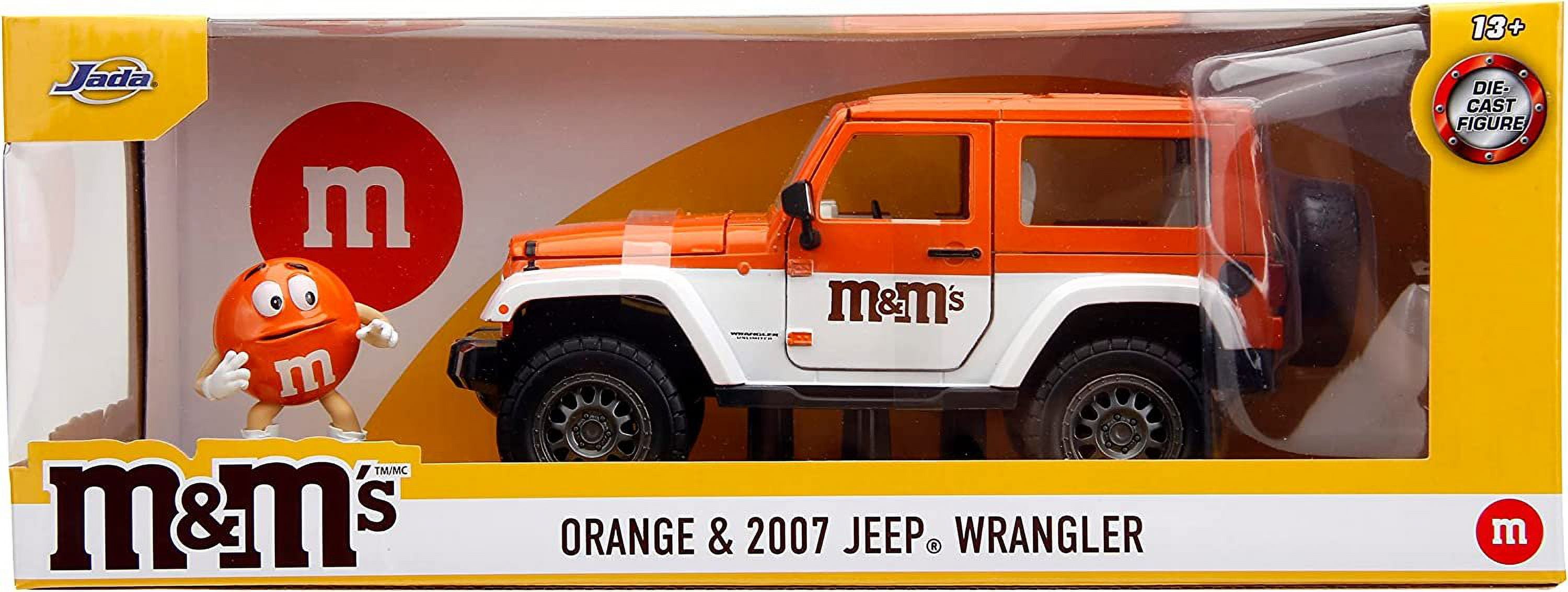 JADA M&M's オレンジ & 2007 Jeep Wrangler Amazon.com: M&M's 1:24 2007 Jeep Wrangler Die-cast Car