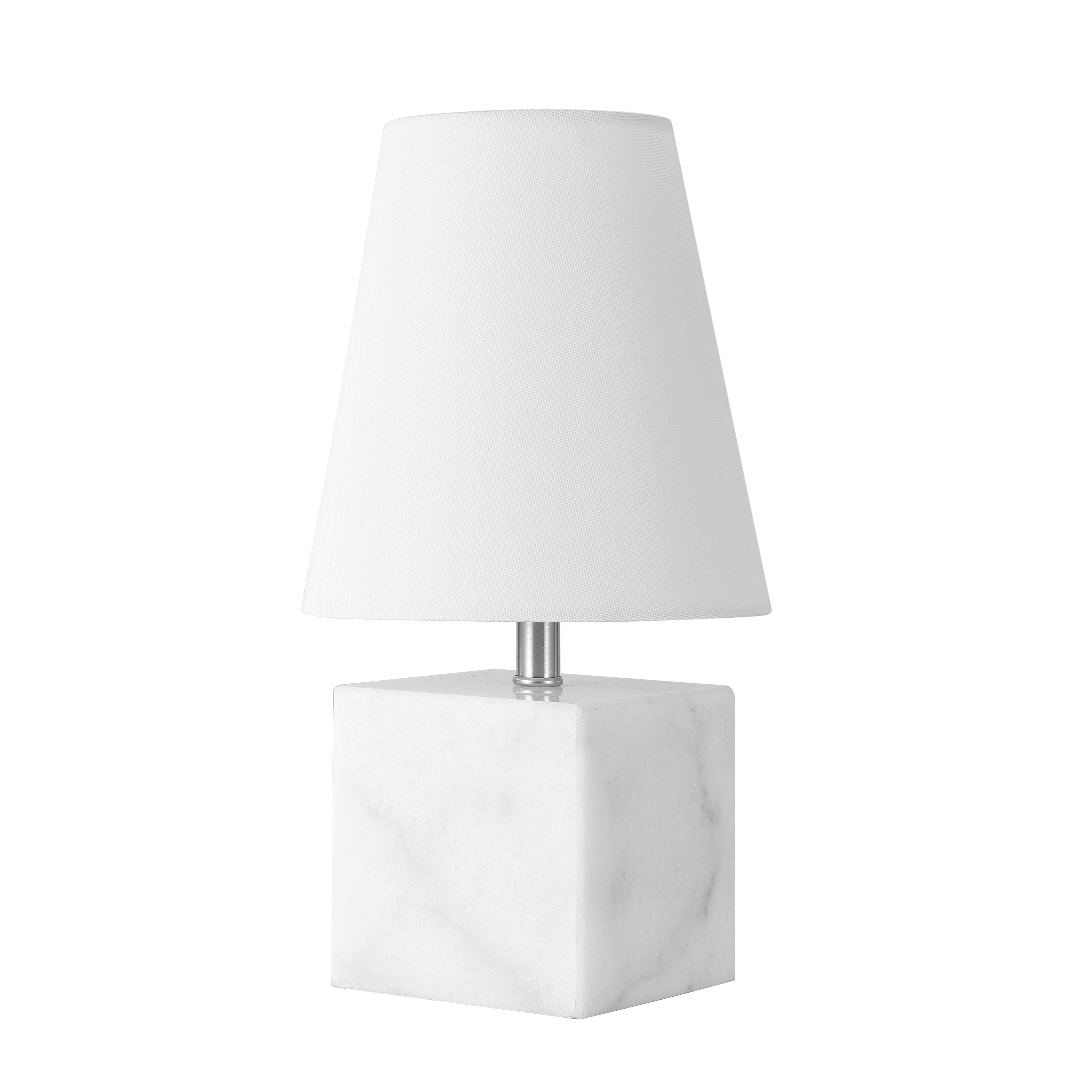 Safavieh Lou 8" Mid-Century Marble Table Lamp, White
