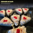 thumbnail image 4 of LEEYNEER 50Pcs Cake Slice Containers with Hinged Lid Disposable Pie Slice Boxes Individual Cheesecake Containers Cake Carriers, 4 of 7