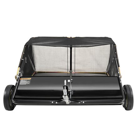 KFFKFF Tow-Behind Lawn Sweeper, 50-inch Pull-Behind Grass and Leaf Collector, 26 cu. ft High-Capacity Yard Sweeper with Adjustable Height for Lawn, Garden, and Farm Maintenance