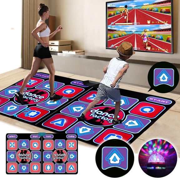 Wireless Luminous Dancing Mat Computer Tv Running Game Somatosensory Double