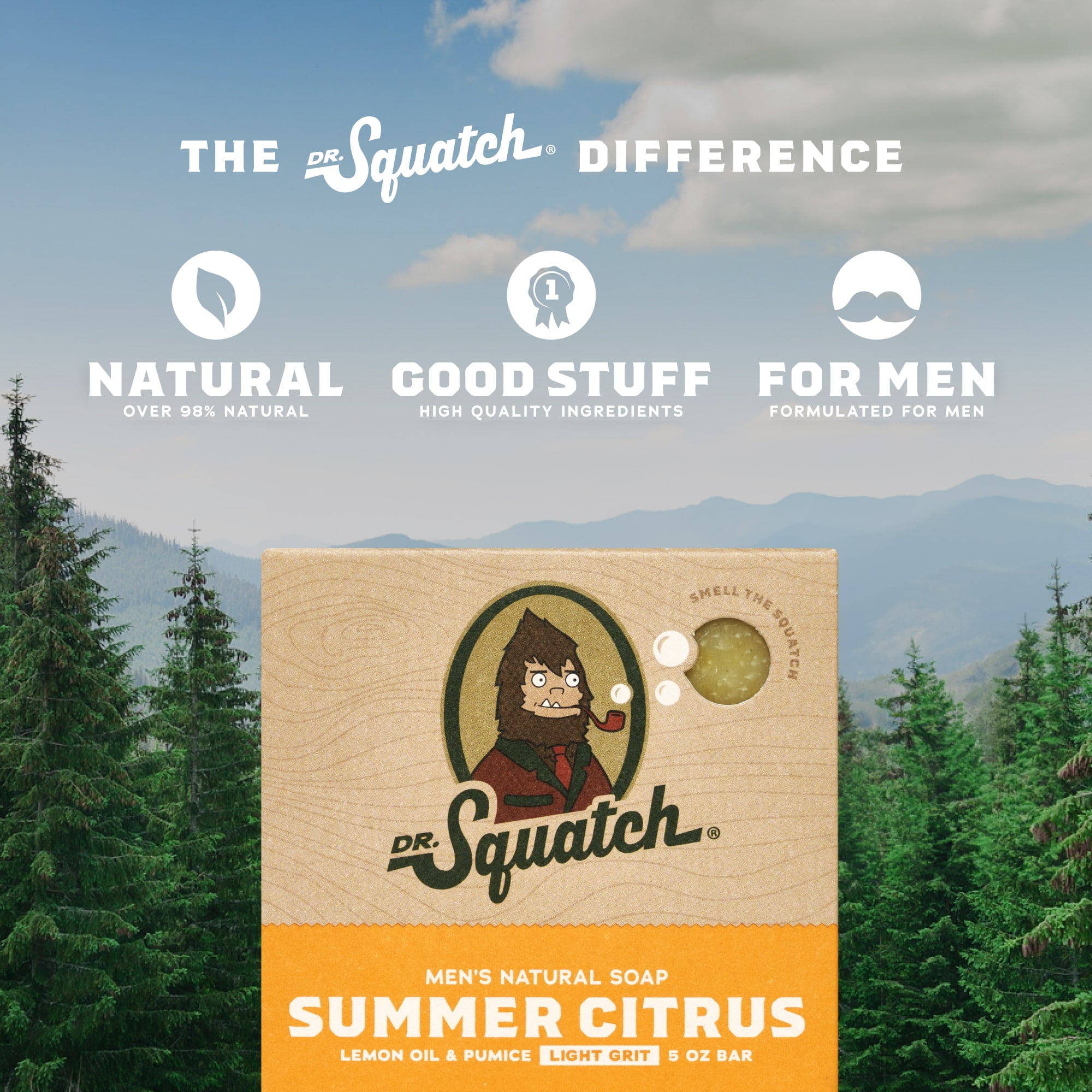 (2 pack) Dr. Squatch Men's Soap, Natural Bar Soap for Men, Summer Citrus, 5 oz