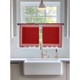 thumbnail image 3 of Sheer Curtains 54 Inch Length 2 Panels Set for Kitchen, Dark Red Greek Key Semi Sheer Curtains for Windows, Geometric Greece Ancient Farmhouse Geo Voile Window Treatments Rod Pocket Curtain, 3 of 7