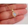 thumbnail image 4 of 2Ct Oval Cut Simulated Fire Opal Pendant 14K Yellow Gold Plated Free Chain 18", 4 of 4