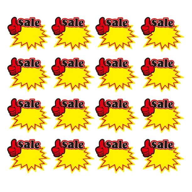 50 unids Publicidad Pegatinas Venta Etiquetas Etiquetas promocionales Precio en blanco Signos