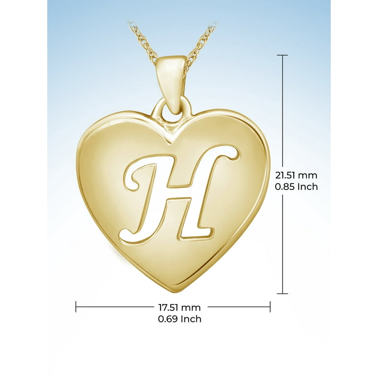 H alphabet gold pendant deals