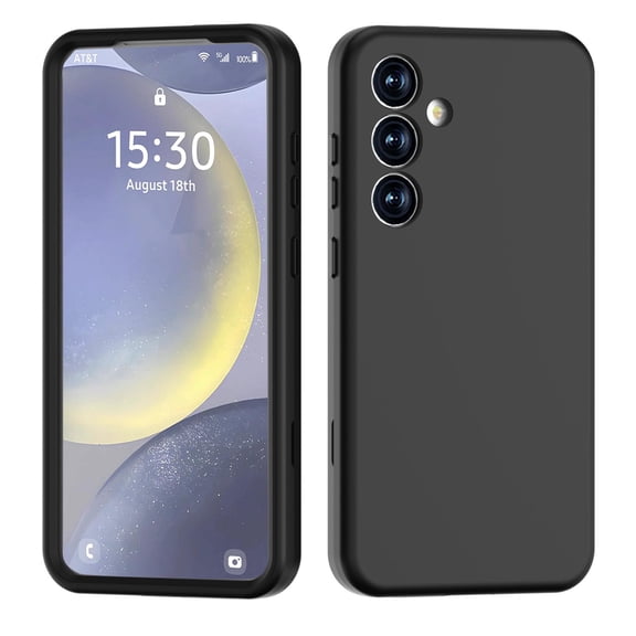 Case for Samsung Galaxy S25, 3 Layers Protection PU Leather & Hard PC Hybird Case Heavy Duty Military-Grade Drop Bumper Silicone Back Shockproof Anti-Scratch Shell for S25, Black