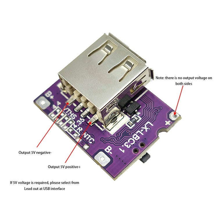 Type 1] Type-C USB 5V 2A Step-Up Boost Converter with USB Charger
