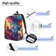 thumbnail image 4 of Yiaed Dreamy Night Sky White Horse Print Backpack, Premium Laptop Backpack, Travel Backpack for Women, Lightweight Backpacks, Comfortable Back Pack-Medium, 4 of 7