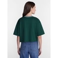 thumbnail image 3 of Peanuts Women's Snoopy French Terry Varsity Graphic Tee with Short Sleeves, Sizes XXS-XXL, 3 of 5
