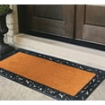 thumbnail image 3 of A1HC Natural Coir And Rubber Large Doormat, Outdoor Entrance, Paisley Border, 30x60 Inches, Black, 3 of 7