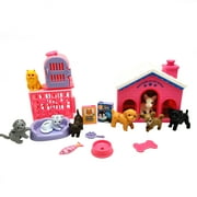 Pet Shop Toys, Little Cat, Dog Play Set, Imagination Toy Animal, Kidults, Girls, Boys, Kids, Tweens - 18 PCS