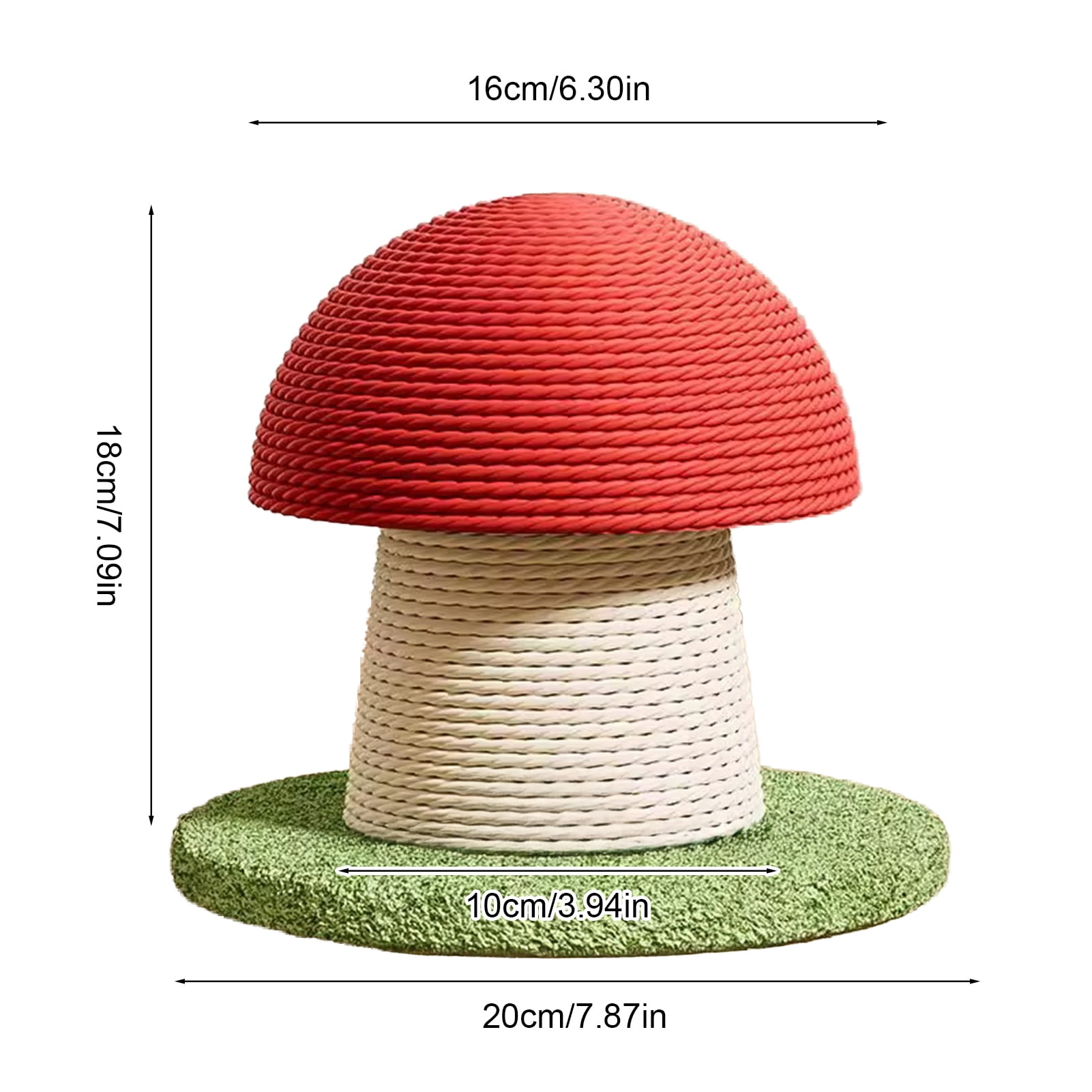 YIFAEUX Mushroom Cat Scratching Post Sisal Rope Mushroom Cat Scratcher Interactive Vertical Cat Climbing Tree And Scratching Toy for Indoor Kittens Adult Cats