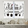 thumbnail image 2 of Black White Kitchen Curtains 55Wx39H Inch Rod Pocket Rustic Farmhouse Wooden Plank Country Bedroom Window Drapes Vintage Quotes Printed Living Room Window Treatment Fabric 2 Panel, 2 of 3