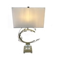 thumbnail image 2 of Living Design 1 Light Silver Metal Frame Table Lamp With Clear Crystal, 2 of 5