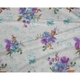 thumbnail image 4 of oneOone Polyester Lycra Fabric Watercolor Leaves & Flower Floral Print Fabric By The Yard 56 Inch Wide, 4 of 4