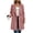 Pink, variant on XRoczxe Women's Double Breasted Long Coat, Notched Lapel Wool Blend Overcoat, Elegant Solid Color Winter Jacket with Pockets for Work Daily Wear