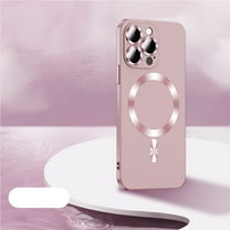 for iPhone 13 Pro Liquid Case with Camera Lens Protector, Compatible with Magsafe Luxury Magnetic Phone Case for Men Women Girls Shockproof Matte Bumper Phone Case Cover - Rosegold