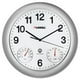 Lorell LLR61000 Analogique Température-Humidité Horloge Murale&44; 12 Po&44; Argent – image 1 sur 1