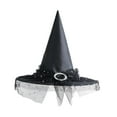 thumbnail image 1 of Sombrero de Halloween Yinane sombrero de personaje puntiagudo para adultos negro, 1 of 7