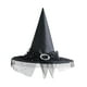 thumbnail image 1 of Sombrero de bruja de Halloween, accesorio de disfraz de mago, sombrero puntiagudo para adulto para Halloween Negro, 1 of 7