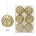 thumbnail image 3 of Bolas de adorno navideñas con purpurina, color rojo y dorado, huecas, para colgar en el árbol de Navidad, juguetes para niños, decoración para fiestas de Año Nuevo en el hogar, 3 of 5