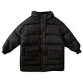 thumbnail image 5 of Children Boy Girl Collared Neck Parkas Jacket Hooded Outfits for Kid Long Warm Thick Puffer Hooded Plain Fall Winter Jacket 2026 Clothing Fashion, 5 of 6