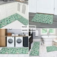 thumbnail image 5 of Light Green Christmas Village Pattern Kitchen Rugs Sets Of 2,Anti Fatigue Kitchen Mat Rugs Non Slip Washable,Decorative Kitchen Floor Mats for Kitchen,Sink,Laundry,17"x30"+17"x47", 5 of 7