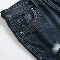 Men's Destroyed Skinny Jeans Stretch Slim Fit Ripped Patched Washed