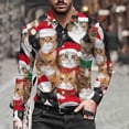 thumbnail image 1 of Seeotter Men Women Button Down Shirts Christmas Long Sleeve Funny Ugly Xmas Graphic Blouse Casual Shirts Holiday Tee, 1 of 7