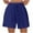 Blue, variant on Timegard Womens Shorts Casual Loose Solid Color Drawstring Elastic Waist Shorts Summer Lightweight