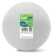 FloraCraft CraftFM Crafting Foam Ball 5.6 inch White