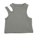 thumbnail image 6 of Fesfesfes Girls Ribbed Knit Sleeveless Sports Tank Top Breathable Round Neck Camisole for Kids Tweens Soft Stretchy Summer Active Wear Play Outfit Everyday Casual, 6 of 6