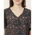 thumbnail image 5 of Moomaya Womens Printed Butterfly Sleeve Top, Button Down Summer Casual Top, 5 of 8