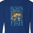 thumbnail image 4 of Inktastic Born to Fish Long Sleeve Youth T-Shirt, 4 of 5
