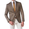 thumbnail image 2 of DPTALR Striped Men's Slim And Handsome Casual Suit Top, 2 of 7