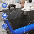 thumbnail image 2 of Blotout Large Modern High Glossy LED Coffee Table with 2 Storage Drawers, 3 Tiers-Layer Center Tables w/60,000 Colors LED Lights/Marbling Print for Livings Room, 2 of 8