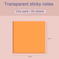 thumbnail image 1 of Ensemble de Notes Adhésives Transparentes 50 Feuilles Bloc-Notes Imperméable Autocollants pour Papeterie École Bureau, 1 of 7