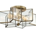 thumbnail image 5 of Trade Winds Stella Star Semi-Flush Mount Ceiling Light in Natural Brass, 5 of 6