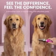 thumbnail image 3 of Poodle Pet Dematting Fur Rake Comb Brush Tool - Dog and Cat Comb with Long 2.5 Inches Steel Safety Blades for Detangling Matted or Knotted Undercoat Hair (Pink), 3 of 10