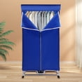 thumbnail image 3 of 110V Clothes Dryer Blue Portable Travel Mini Dryer Machine Corded Electric Dryer for Homes, Apartments, 3 of 24