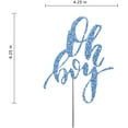 thumbnail image 2 of Oh Boy Cake Topper Blue Glitter, Baby Shower Party Decoration, Sturdy Doubled Sided Glitter, Acrylic Stick. Made in USA, 2 of 4