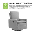 thumbnail image 7 of Oxford Baby Uptown Upholstered Glider Recliner Rocking Chair, Green Guard Gold Certified, 360° Swivel For Nursery And Living Room – Boucle Koala Gray​, 7 of 7