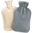 thumbnail image 1 of Bolsa de agua caliente llena de agua felpa gris oscuro, 1 of 5