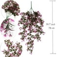 thumbnail image 4 of 2PCS Artificial Hanging Flowers, Fake Hanging Flowers Vine Hanging Plants Faux Hanging Planters for Wall Yard Garden Indoor Outdoor Decoration(Rose Red), 4 of 9
