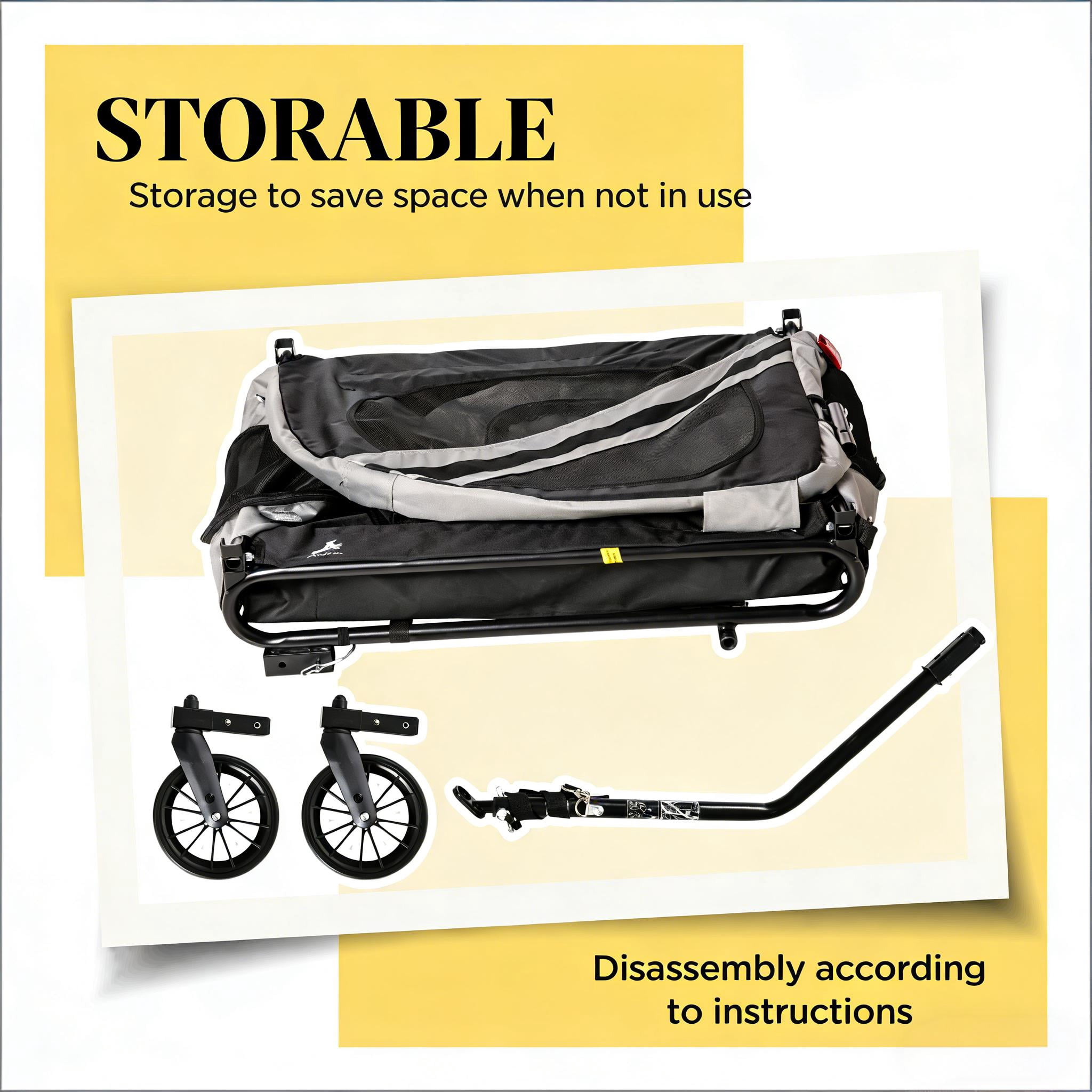 Dog Stroller Bicycle Carrier, Pet Bike Trailer