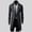 Gray, variant on UTTOASFAY Winter Men Slim Stylish Trench Coat Double Breasted Long Jacket Coat Black