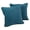 Multi-color, variant on 18-inch Double-corded Solid Microsuede Square Throw Pillows with Inserts (Set of 2), Teal