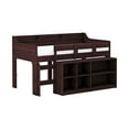thumbnail image 2 of Rack Furniture Hamilton Twin Sized Loft Bed Frame w/ Storage Unit, Espresso, 2 of 6
