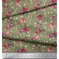thumbnail image 3 of Soimoi Georgette Viscose Fabric Leaves, & Rose Floral Print Fabric by The Yard 42 Inch Wide, 3 of 3